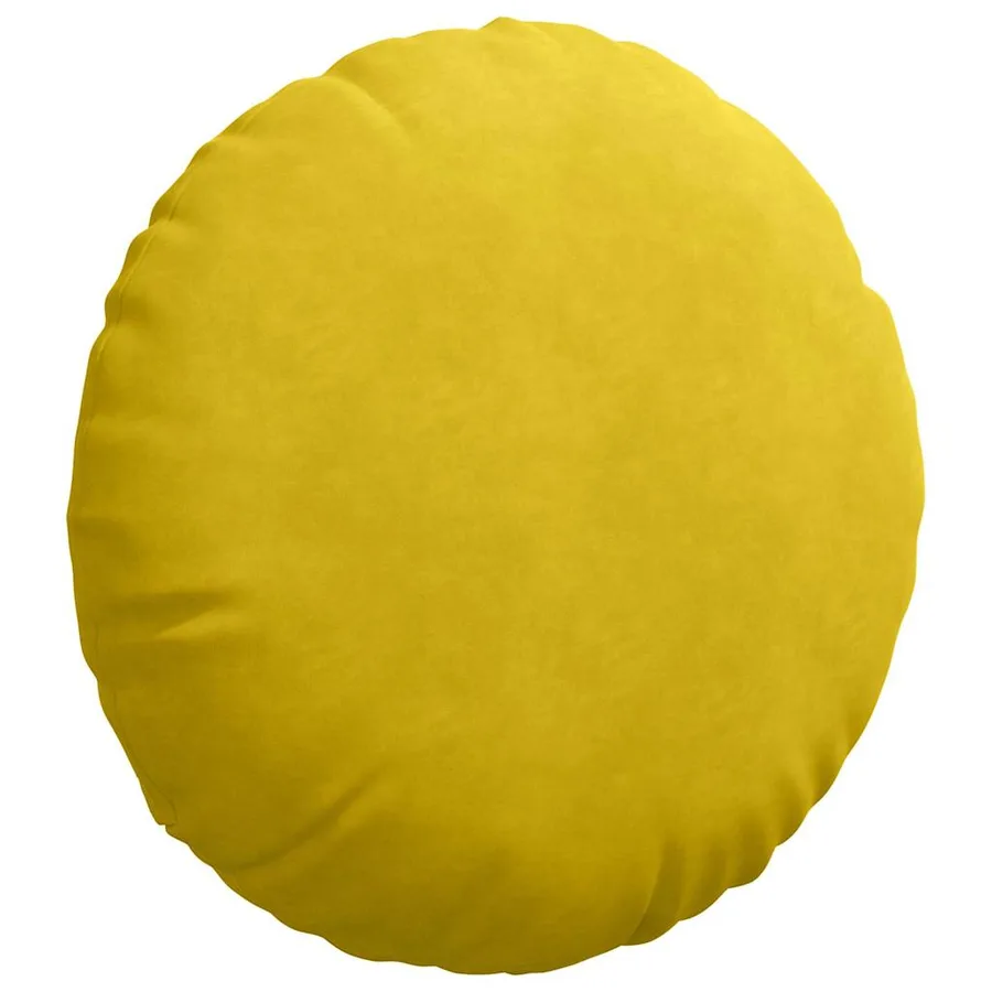 Coussins de siège 2 pcs Jaune Ø 80 x 29 cm Velours - 5
