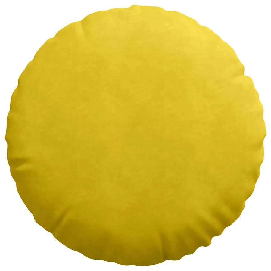 Coussins de siège 2 pcs Jaune Ø 80 x 29 cm Velours - 6