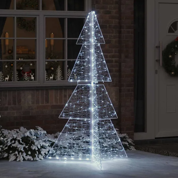 Sapin de Noël avec 240 LED Blanc Froid 180 cm Acrylique