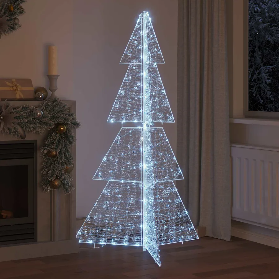 Sapin de Noël avec 240 LED Blanc Froid 180 cm Acrylique - 3