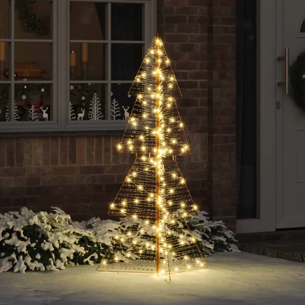 Sapin de Noël avec 160 LED Blanc chaud 150 cm PET