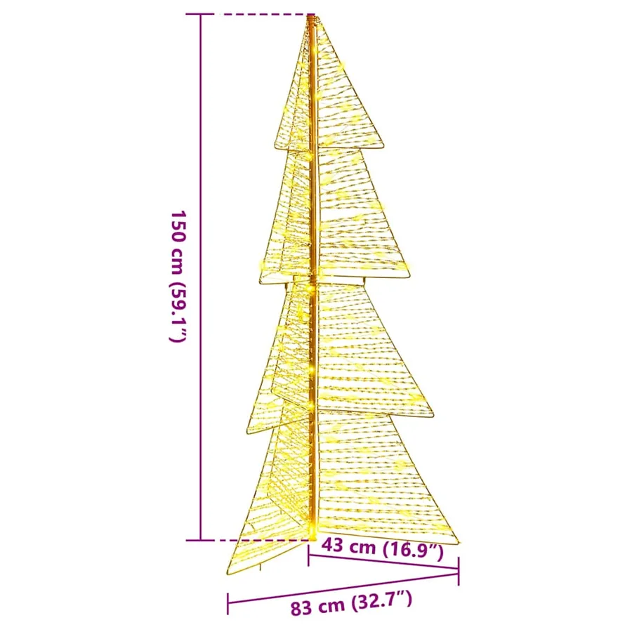 Sapin de Noël avec 160 LED Blanc chaud 150 cm PET - 10