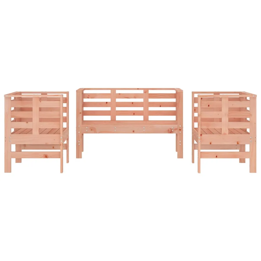 Salon de jardin 3 pcs bois massif douglas - 4