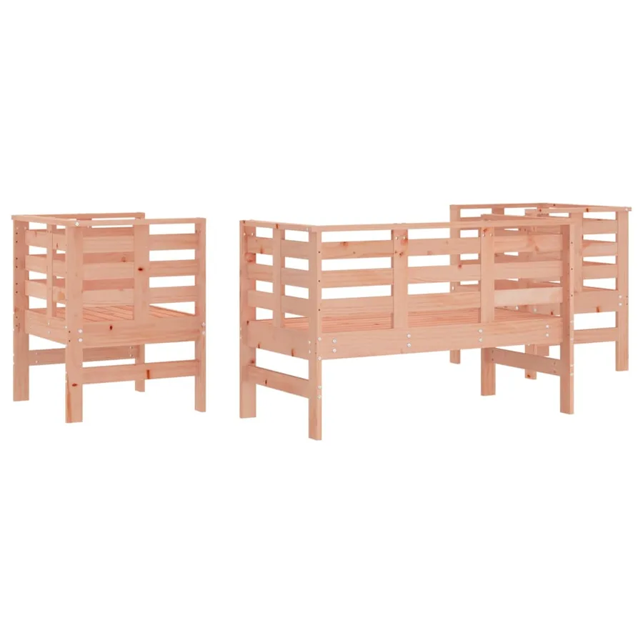 Salon de jardin 3 pcs bois massif douglas - 6