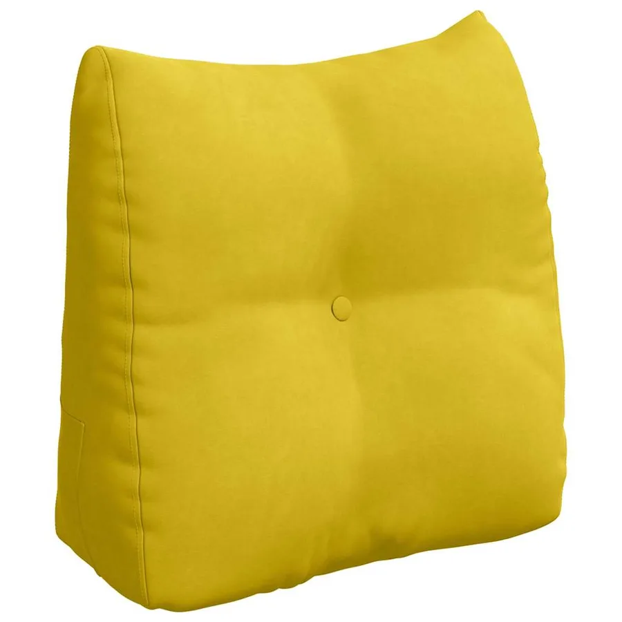 Coussin de Dos Jaune 45 x 24 x 50 cm Velours - 2