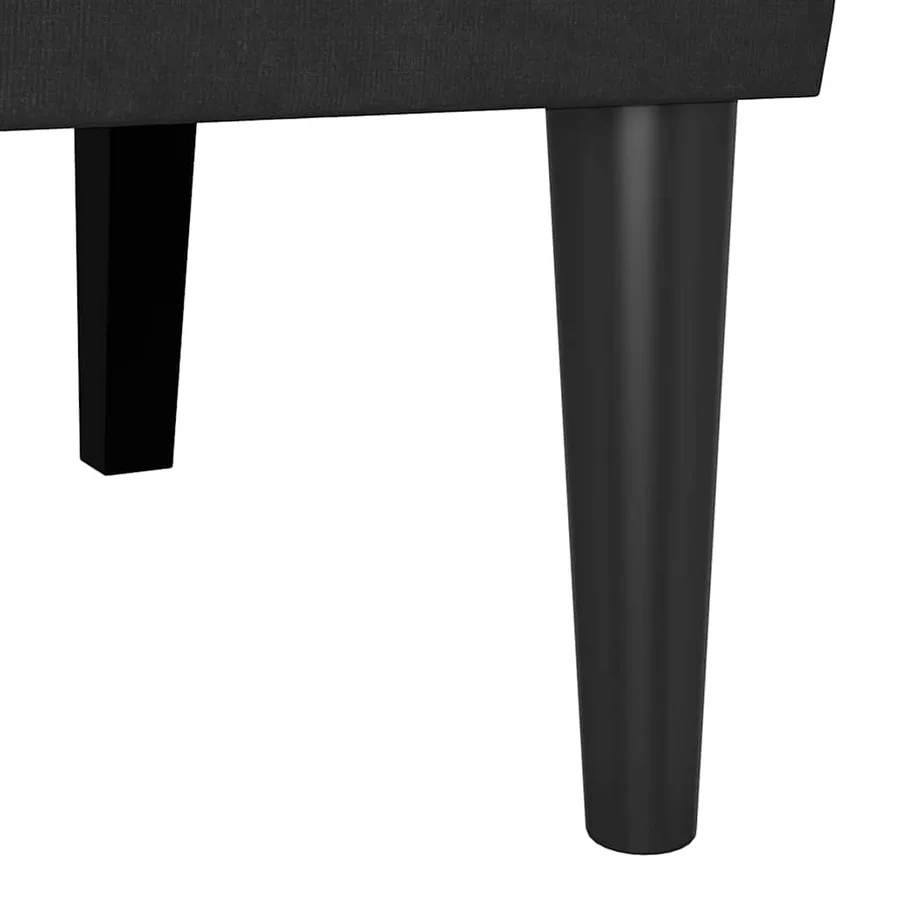 Banc Chesterfield Noir 112 x 65,5 x 75 cm Velours - 9