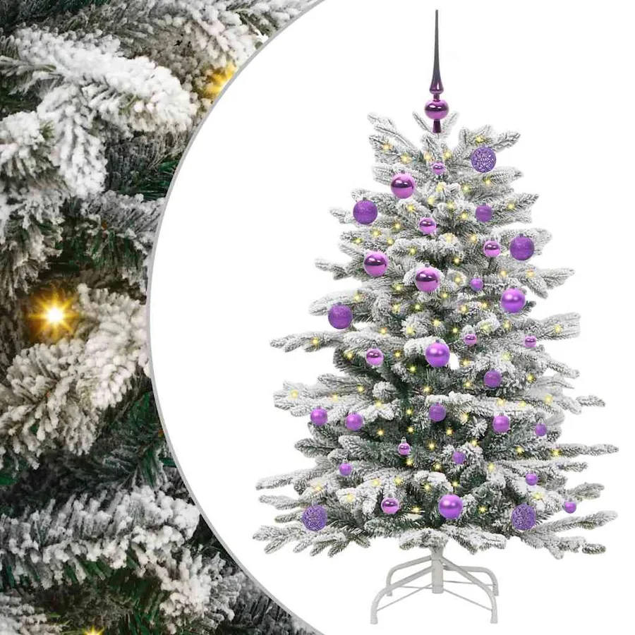 Sapin de Noël Artificiel à Branches Articulées Blanc 120 cm - 2