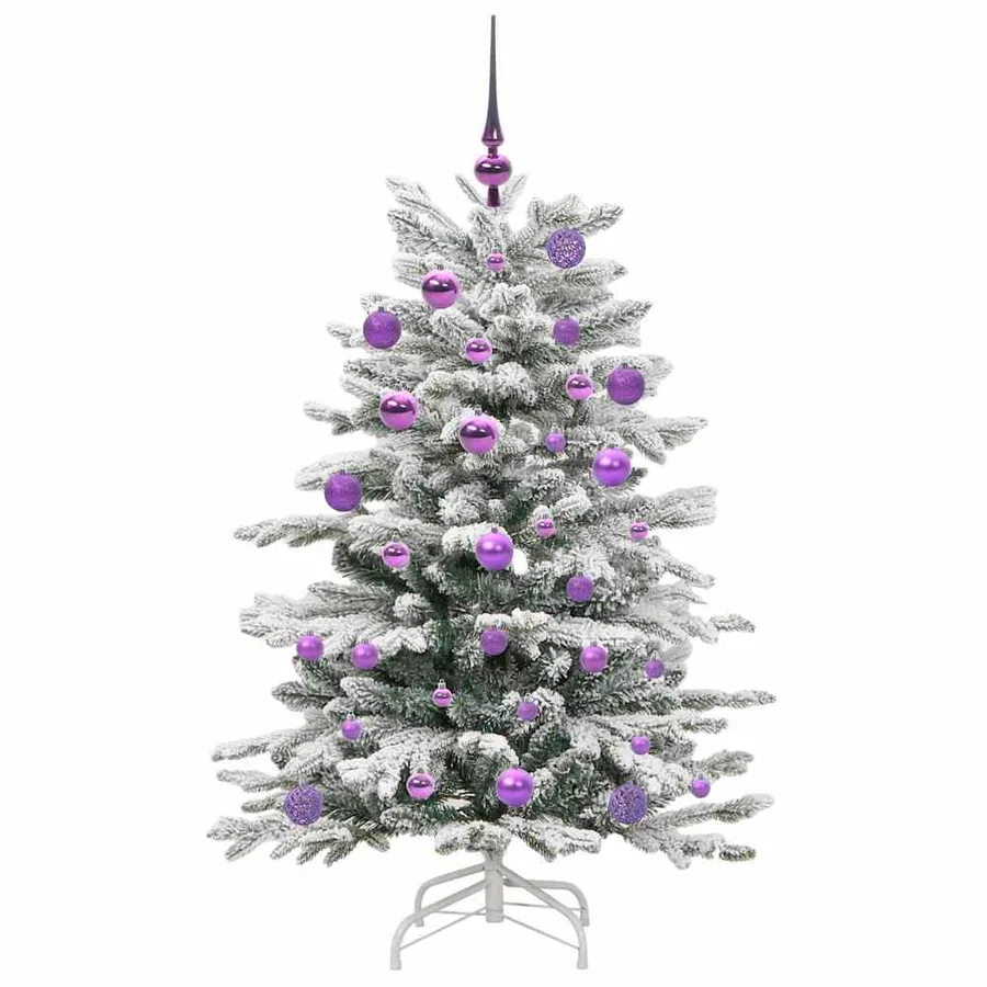 Sapin de Noël Artificiel à Branches Articulées Blanc 120 cm - 4