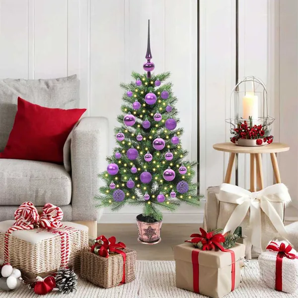 Sapin de Noël avec 150 LED avec support Vert 90 cm PE