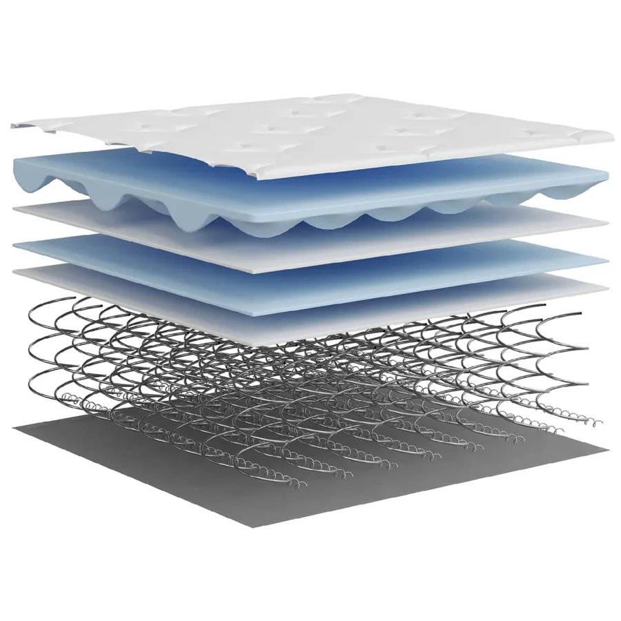 Matelas à ressorts ensachés moyen 140x190 cm - 7