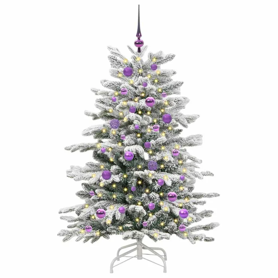 Sapin de Noël Artificiel à Branches Articulées Blanc 150 cm - 3