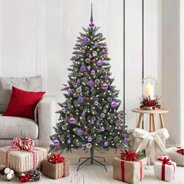 Sapin de Noël artificiel Vert 150 cm PVC, plastique et acier