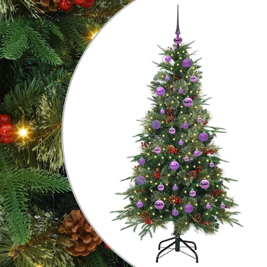Sapin de Noël Artificiel à Branches Articulées Vert 150 cm - 2