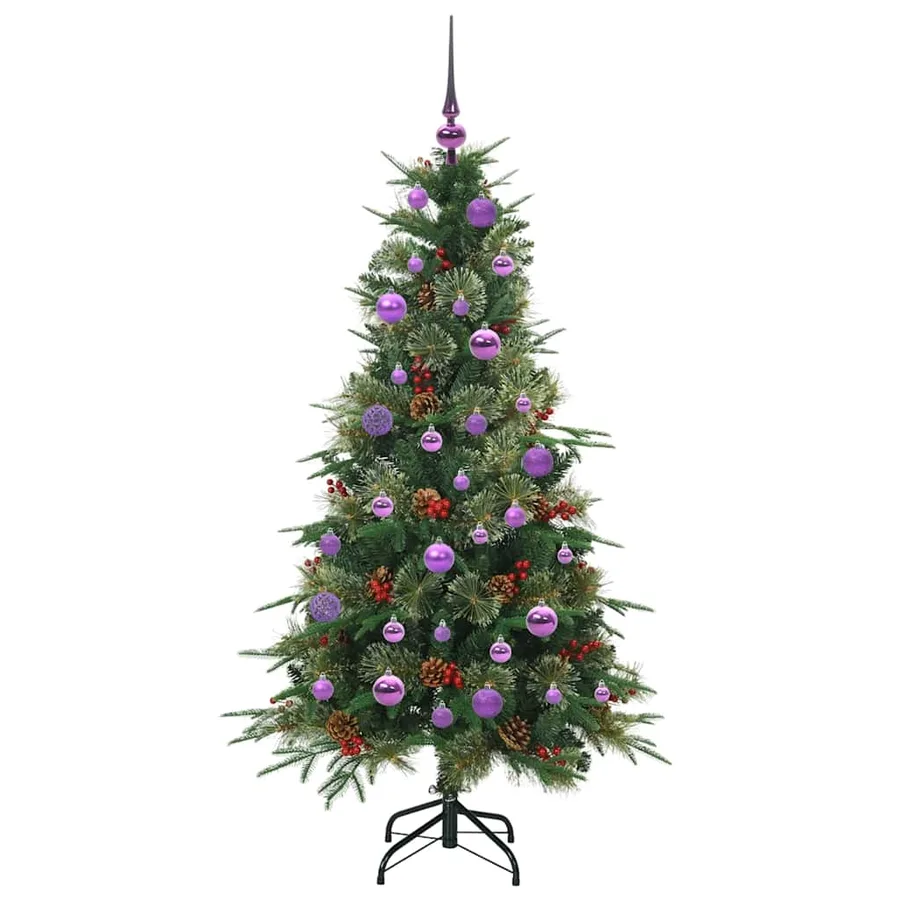 Sapin de Noël Artificiel à Branches Articulées Vert 150 cm - 4