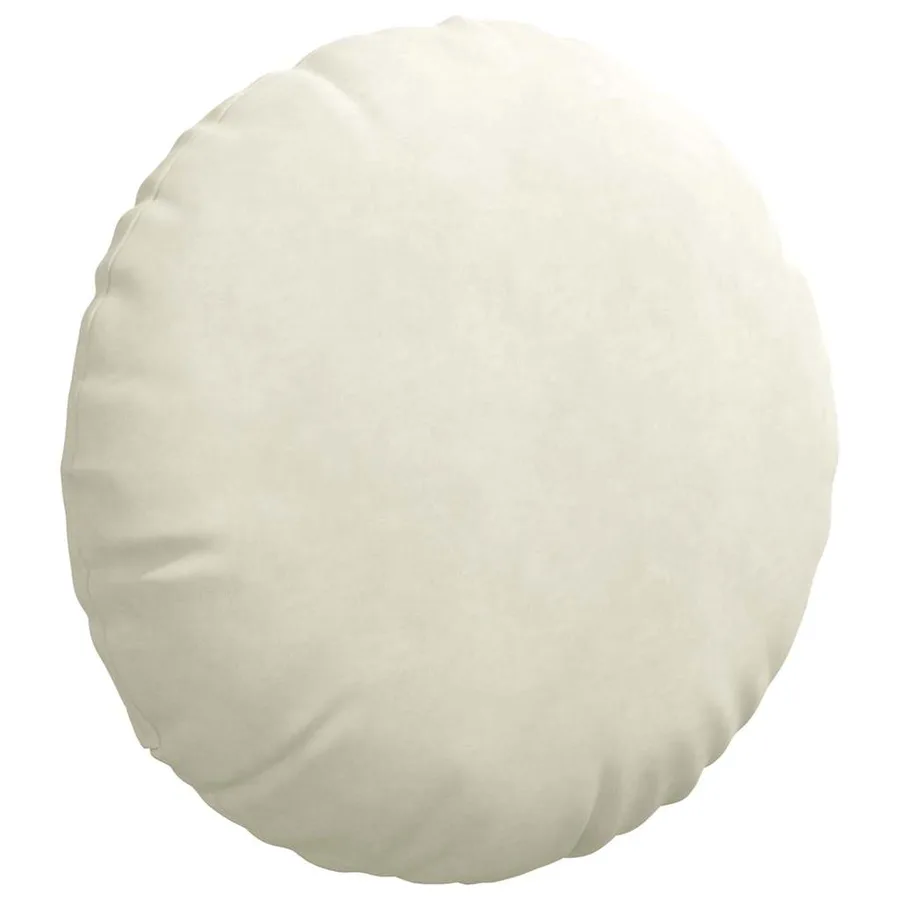 Coussins de siège 2 pcs Crème Ø 80 x 29 cm Velours - 5