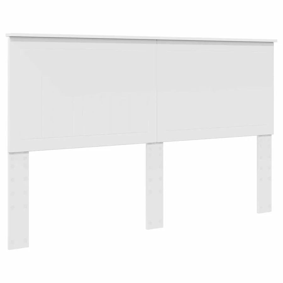 Cadre de lit Blanc 160 x 200 cm Bois de pin massif - 6