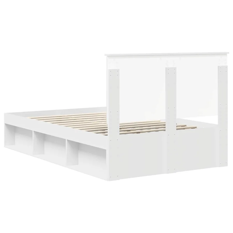 Cadre de lit Blanc 120 x 190 cm Bois de pin massif - 9