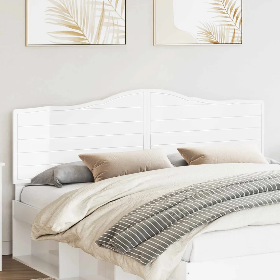 Tête de lit Blanc Brillant Bois d'ingénierie