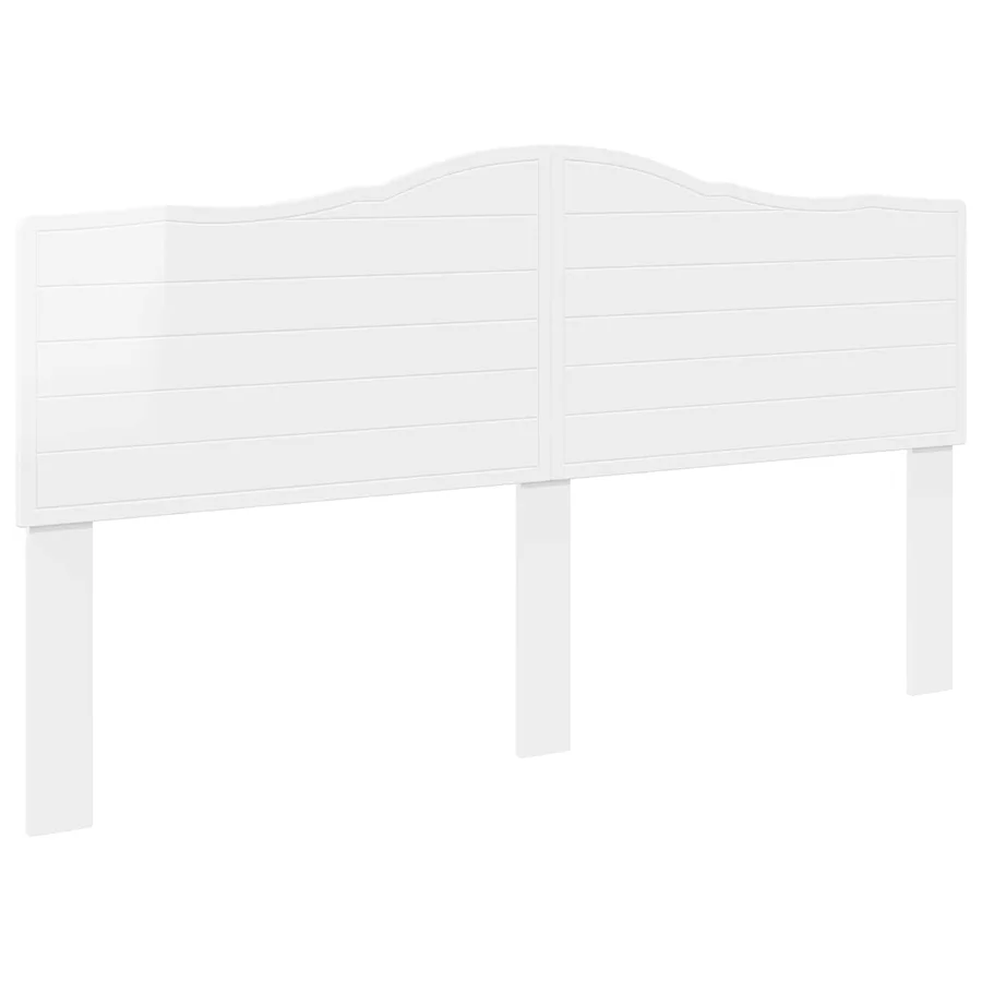 Tête de lit Blanc Brillant Bois d'ingénierie - 2