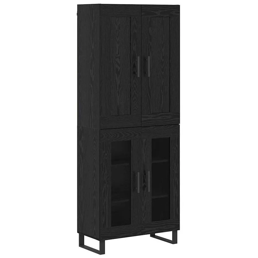 Haut Armoire Chêne noir 69,5 x 34 x 180 cm Bois d'ingénierie - 2