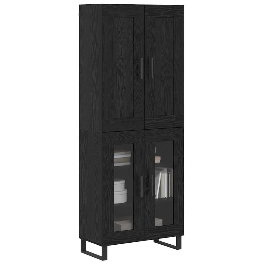 Haut Armoire Chêne noir 69,5 x 34 x 180 cm Bois d'ingénierie - 3