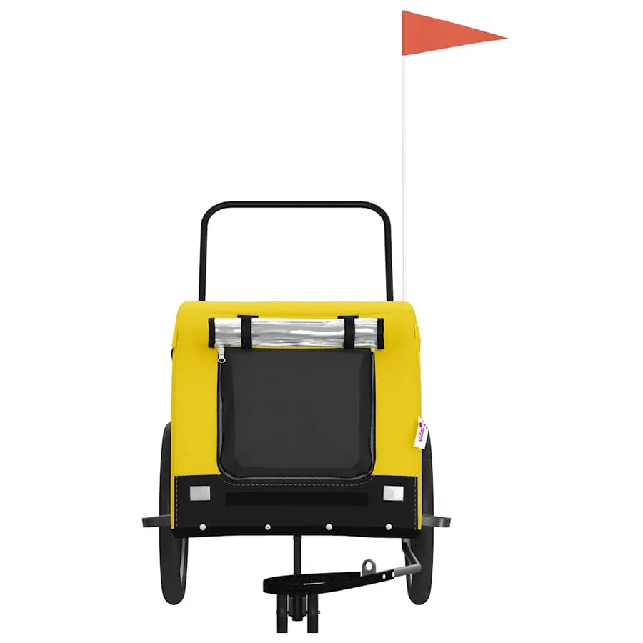 Remorque de vélo pour animaux de compagnie jaune et noir - 3