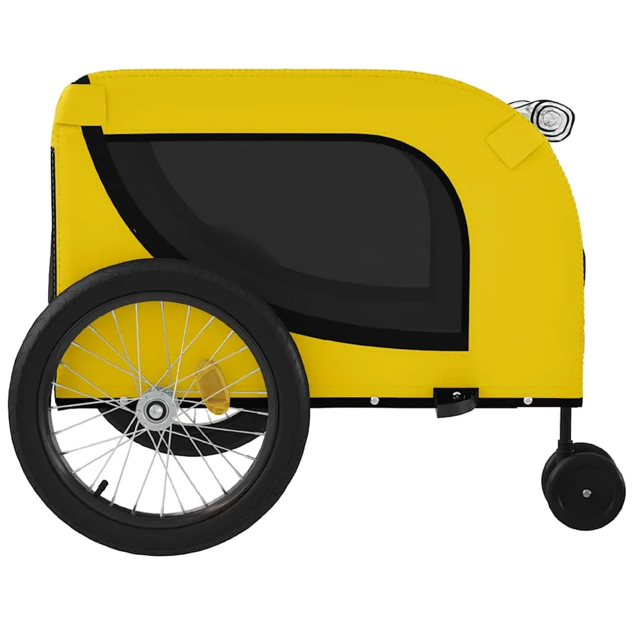 Remorque de vélo pour animaux de compagnie jaune et noir - 6