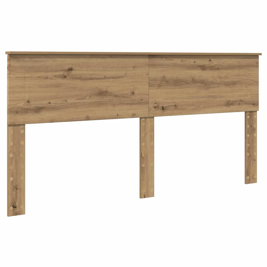 Cadre de lit Chêne artisan 200 x 200 cm Bois d'ingénierie - 6