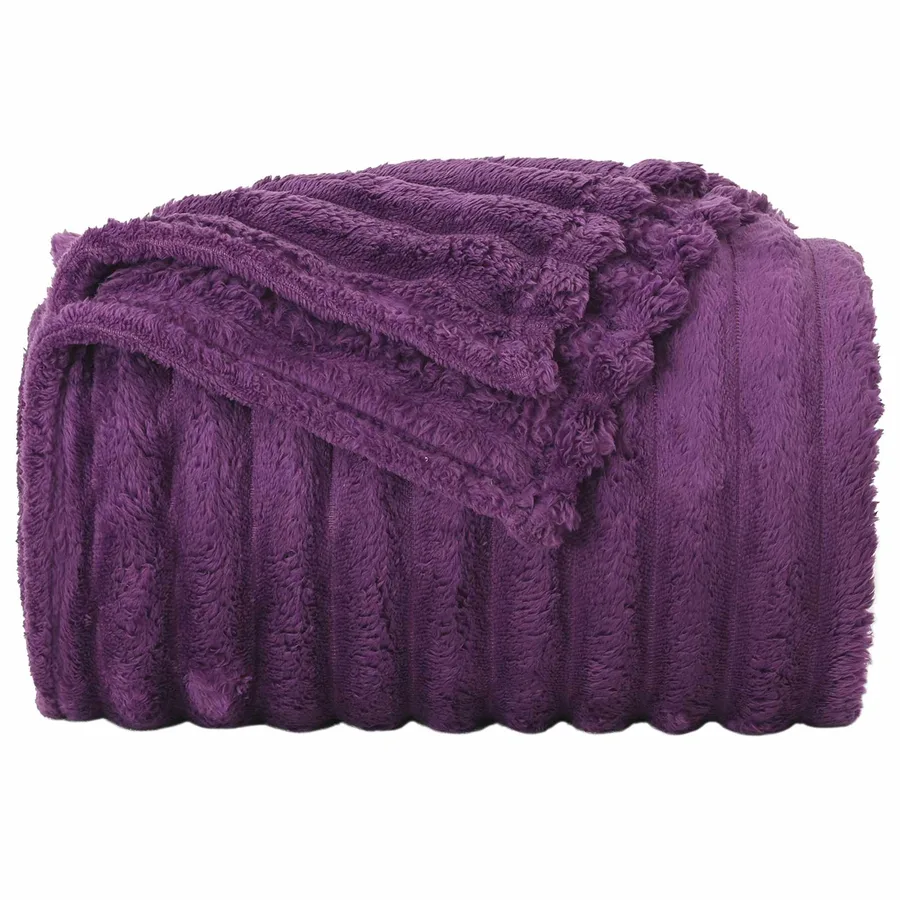 Couvertures à jeter 6 pcs Violet 200 x 150 cm Toison - 5