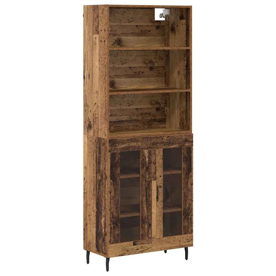 Haut Armoire Bois Ancien 69,5 x 34 x 180 cm - 2