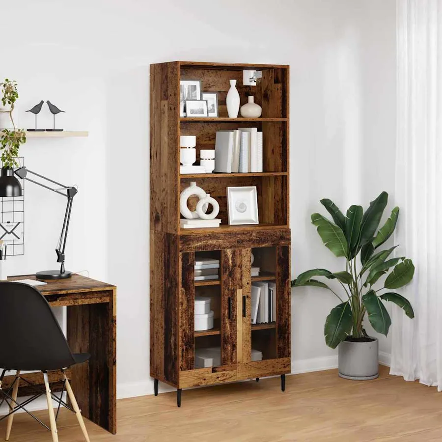 Haut Armoire Bois Ancien 69,5 x 34 x 180 cm - 4
