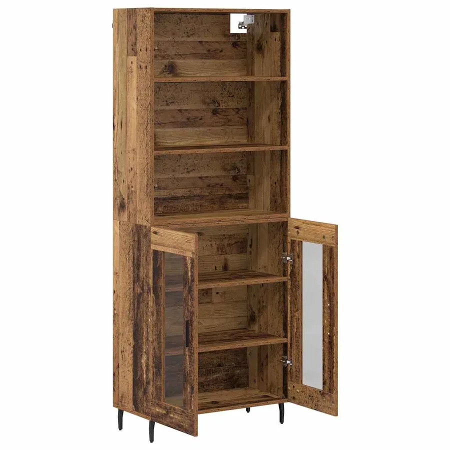 Haut Armoire Bois Ancien 69,5 x 34 x 180 cm - 7