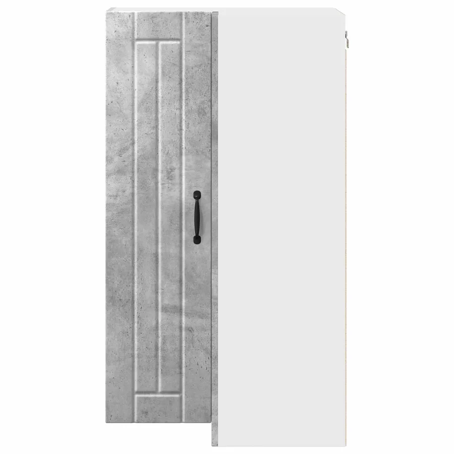 Cabinet d'angle mural LUCCA Gris béton 57 x 57 x 100 cm - 6