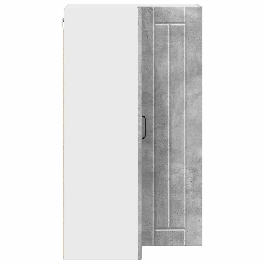Cabinet d'angle mural LUCCA Gris béton 57 x 57 x 100 cm - 7