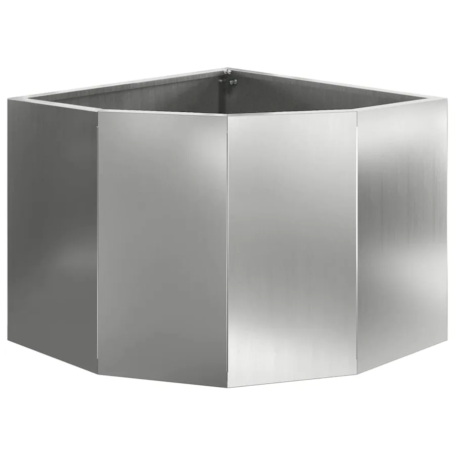 Jardinière d'Angle Argent 45 x 45 x 35 cm Acier galvanisé - 5