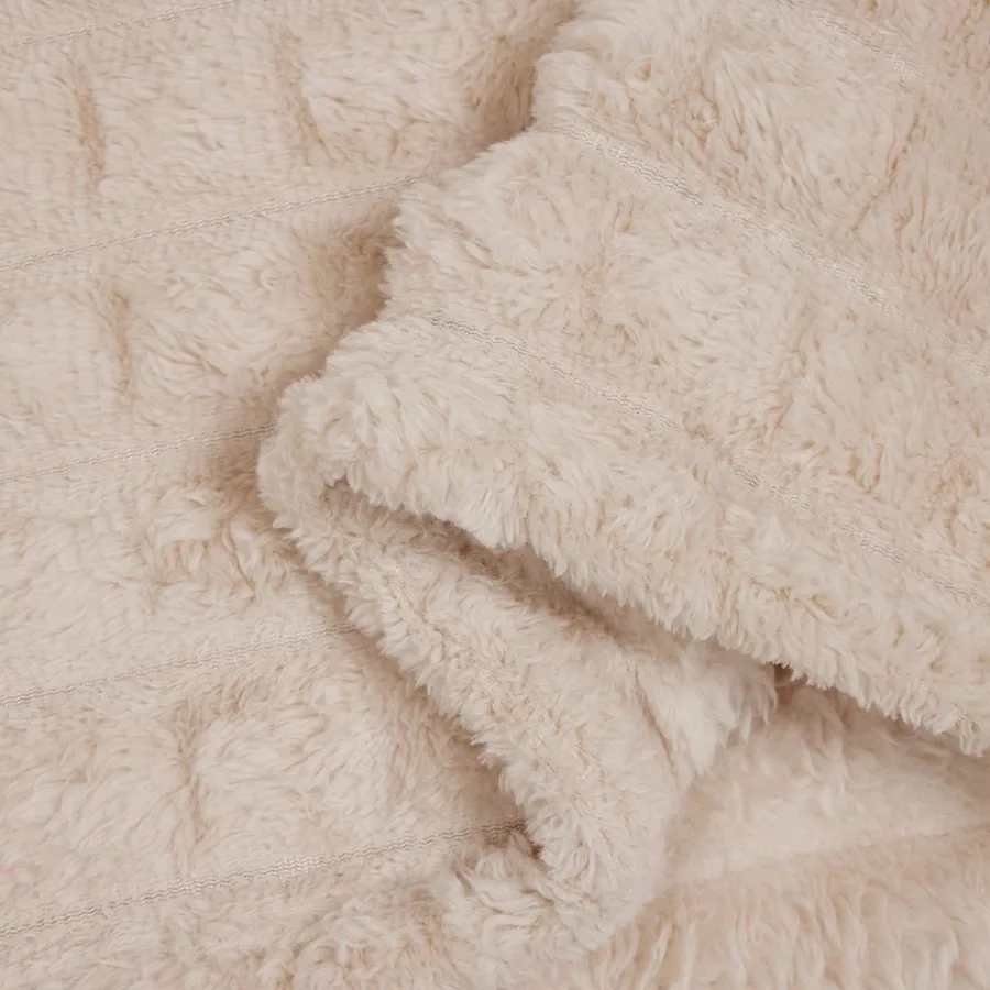 Jeté Beige 150 x 130 cm Toison - 6