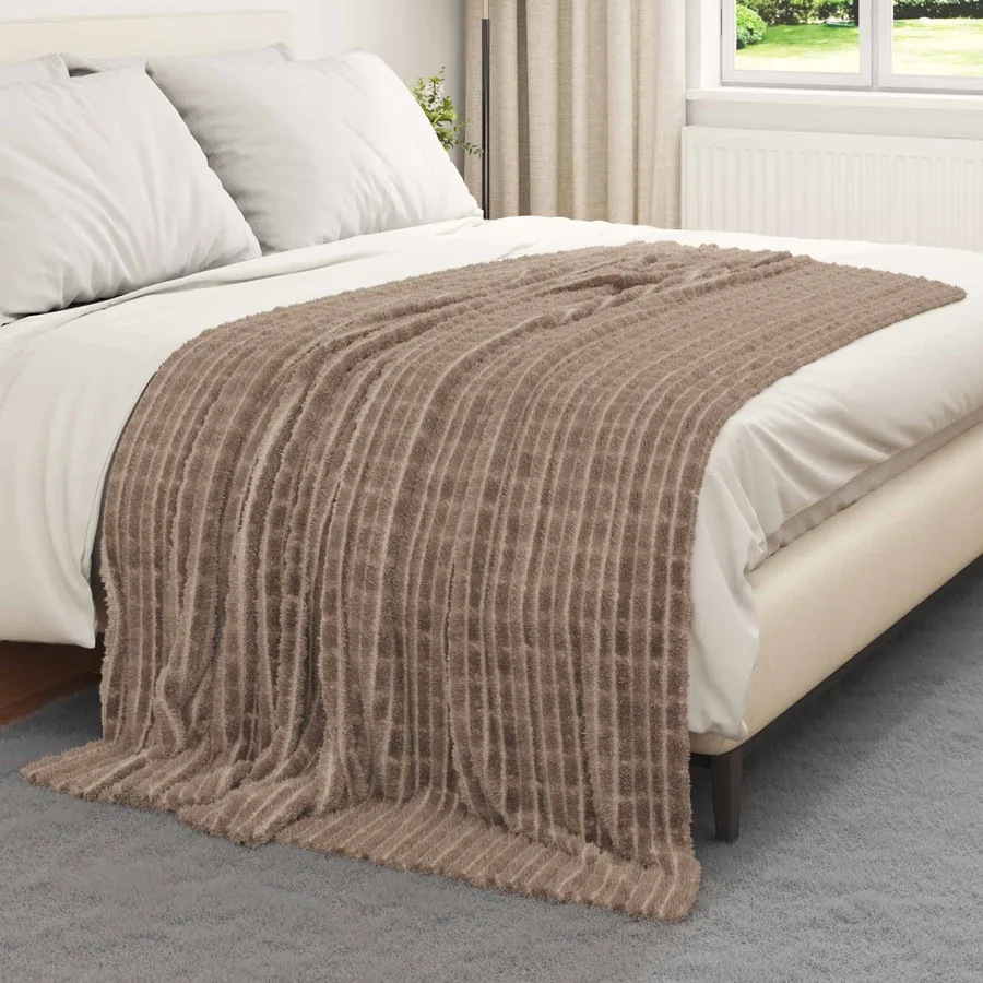 Jeté Camel 200 x 150 cm Toison - 3