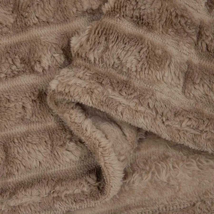 Jeté Camel 200 x 150 cm Toison - 6