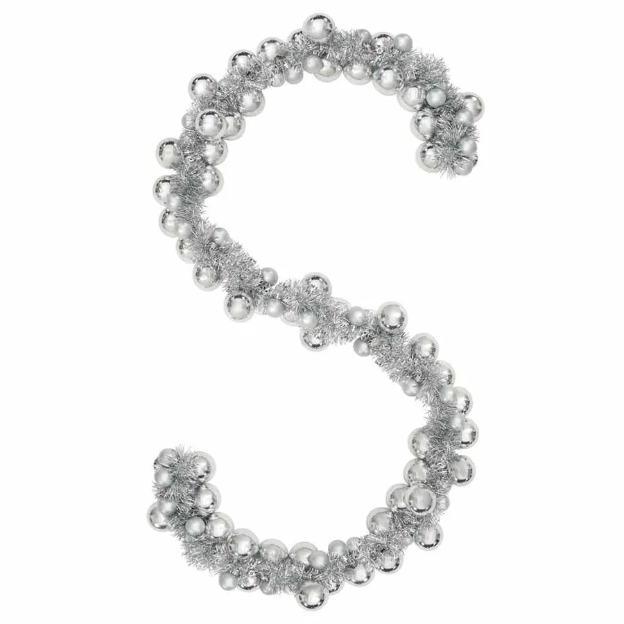 Guirlande de Boules de Noël Argent 186 cm Polystyrène - 2