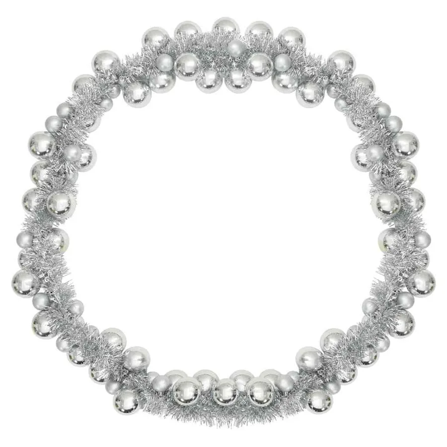 Guirlande de Boules de Noël Argent 186 cm Polystyrène - 5