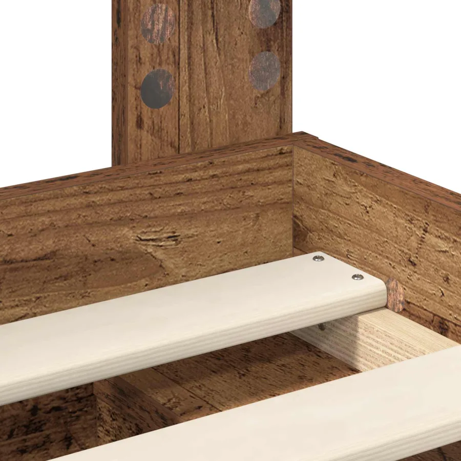 Cadre de lit Bois ancien 75 x 190 cm Pin massif - 10