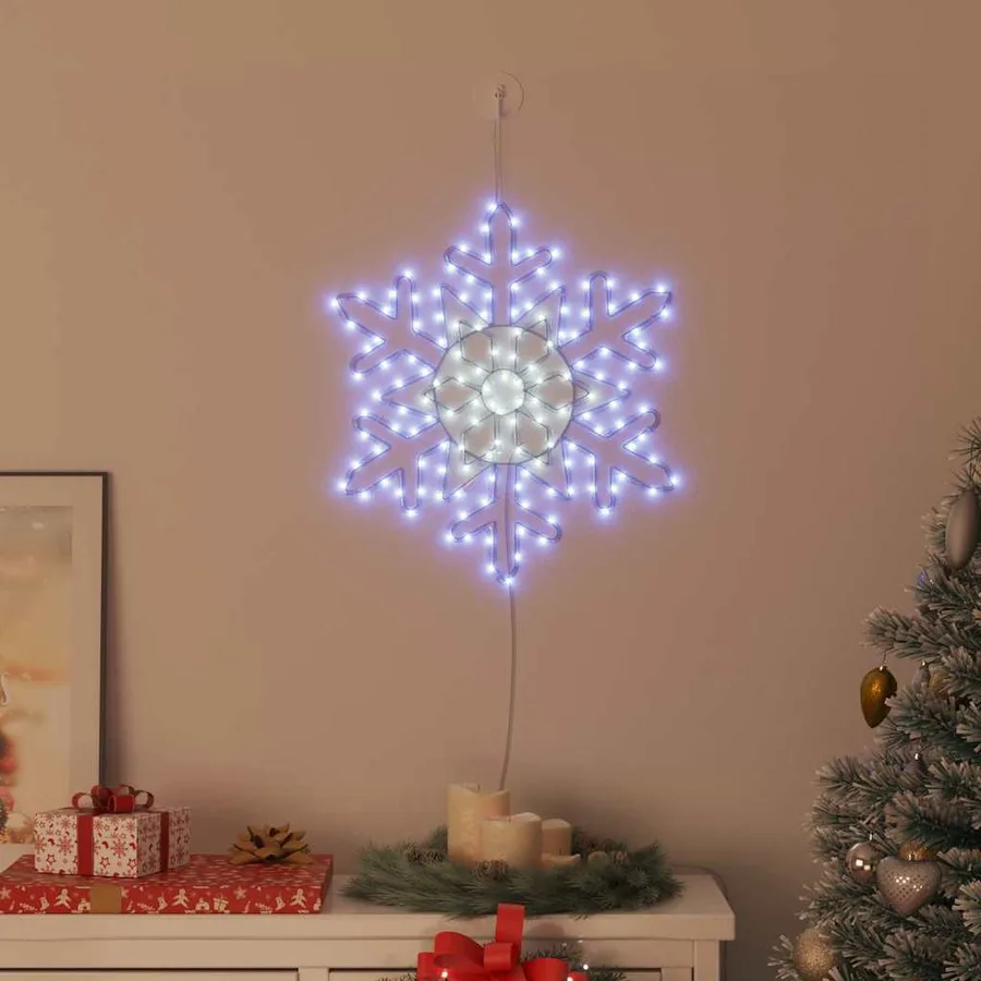 Flocon de Noël avec 156 LED Bleu 55.5 x 55.5 x 0.75cm PVC - 3