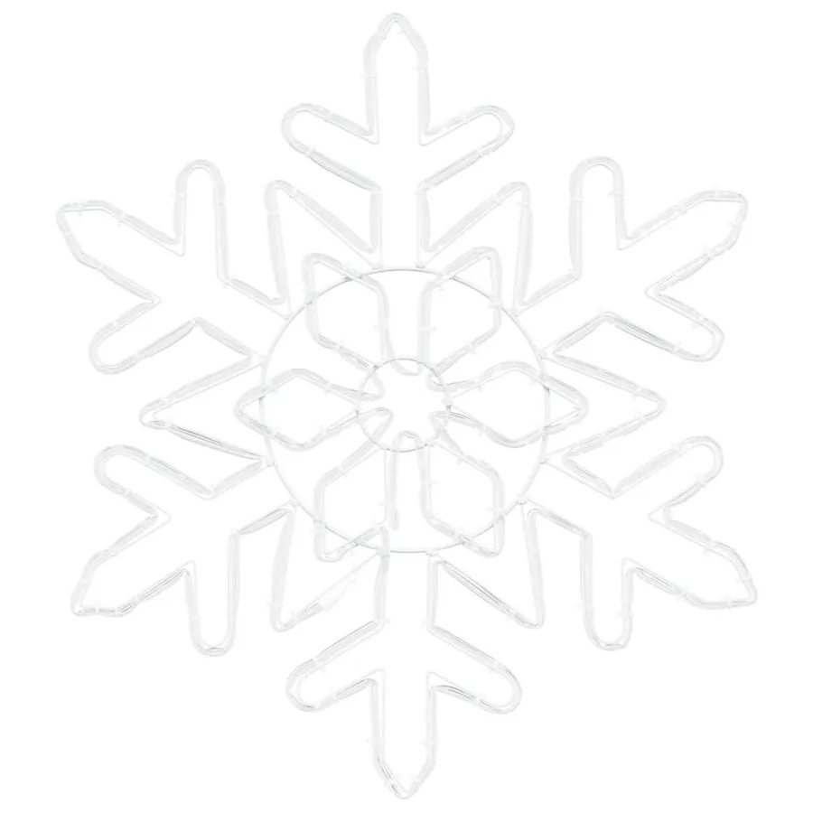 Flocon de Noël avec 156 LED Bleu 55.5 x 55.5 x 0.75cm PVC - 5