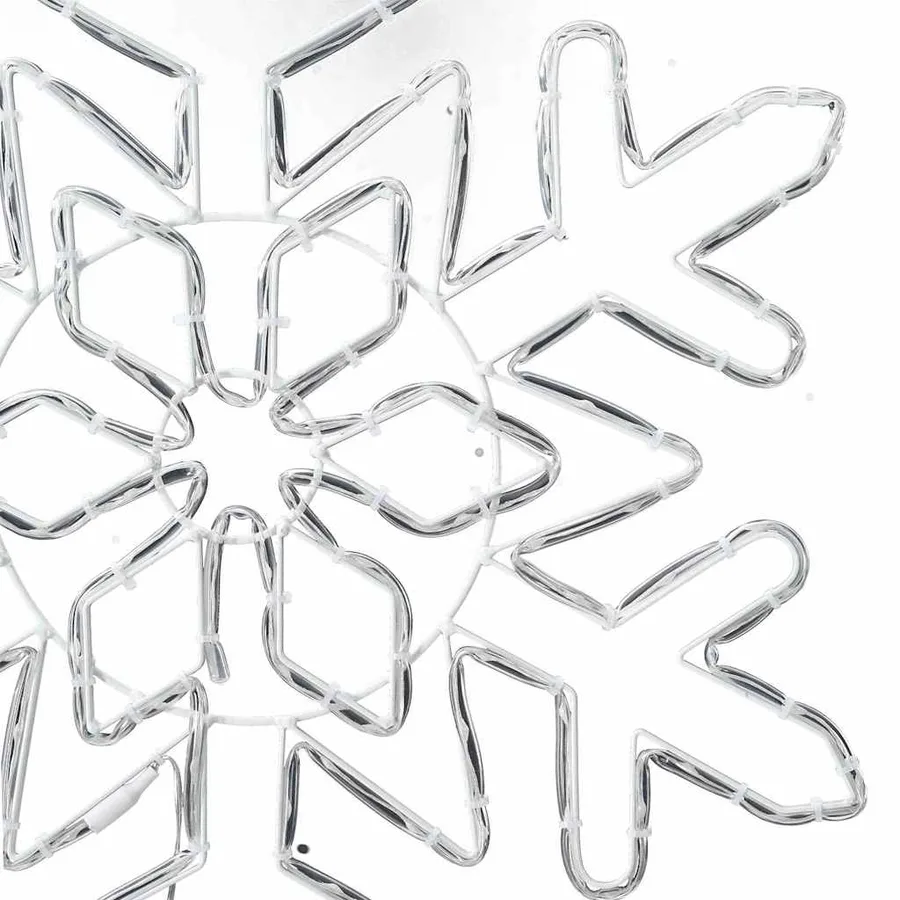 Flocon de Noël avec 156 LED Bleu 55.5 x 55.5 x 0.75cm PVC - 7