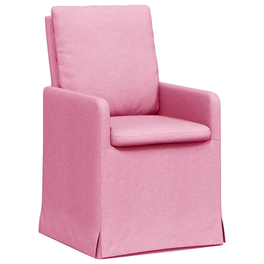 Chaises de salle à manger 2 pcs Rose 57 x 67 x 98 cm tissu - 2