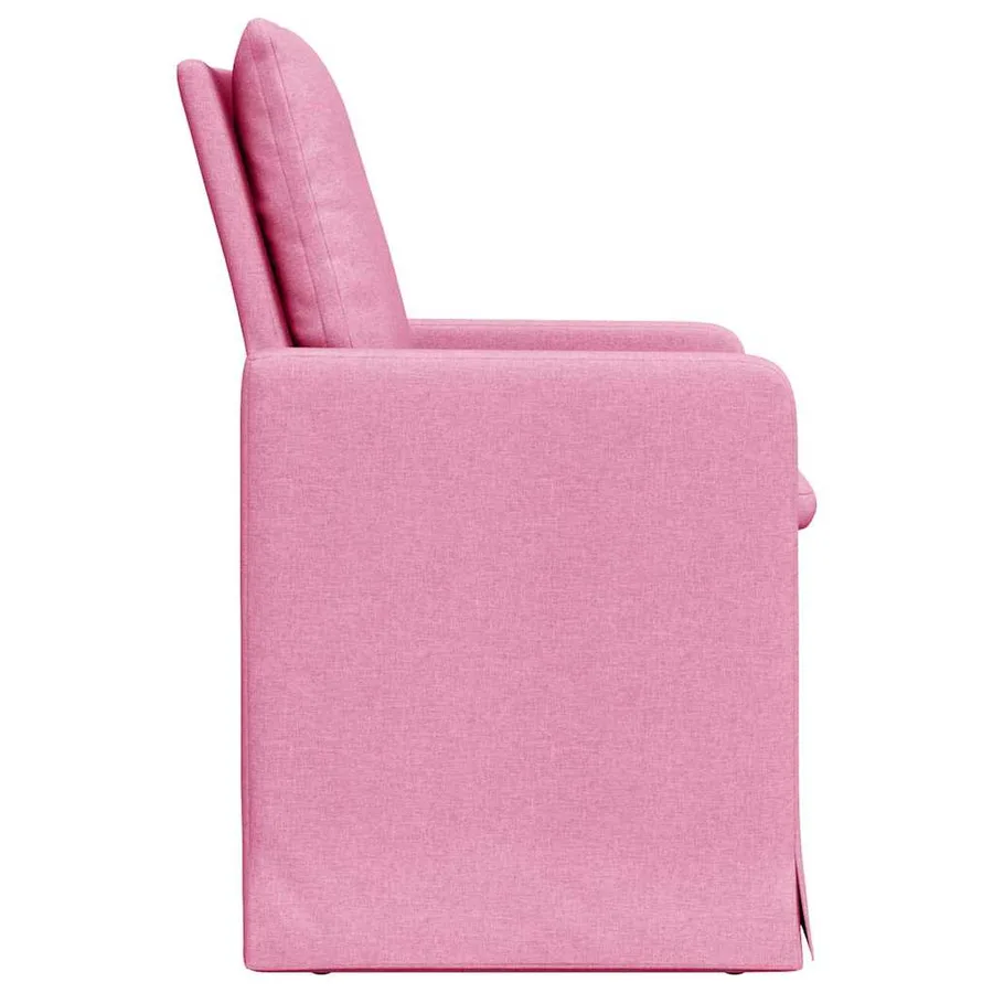 Chaises de salle à manger 2 pcs Rose 57 x 67 x 98 cm tissu - 5