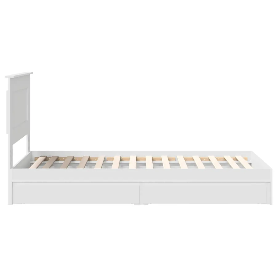 Lit de Rangement Blanc 75 x 190 cm Bois d'ingénierie - 9