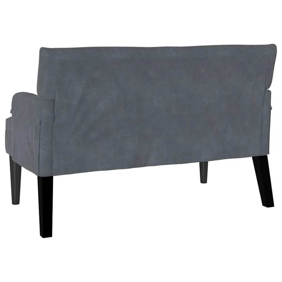 Banc Chesterfield Gris foncé 112 x 65,5 x 75 cm Velours - 6