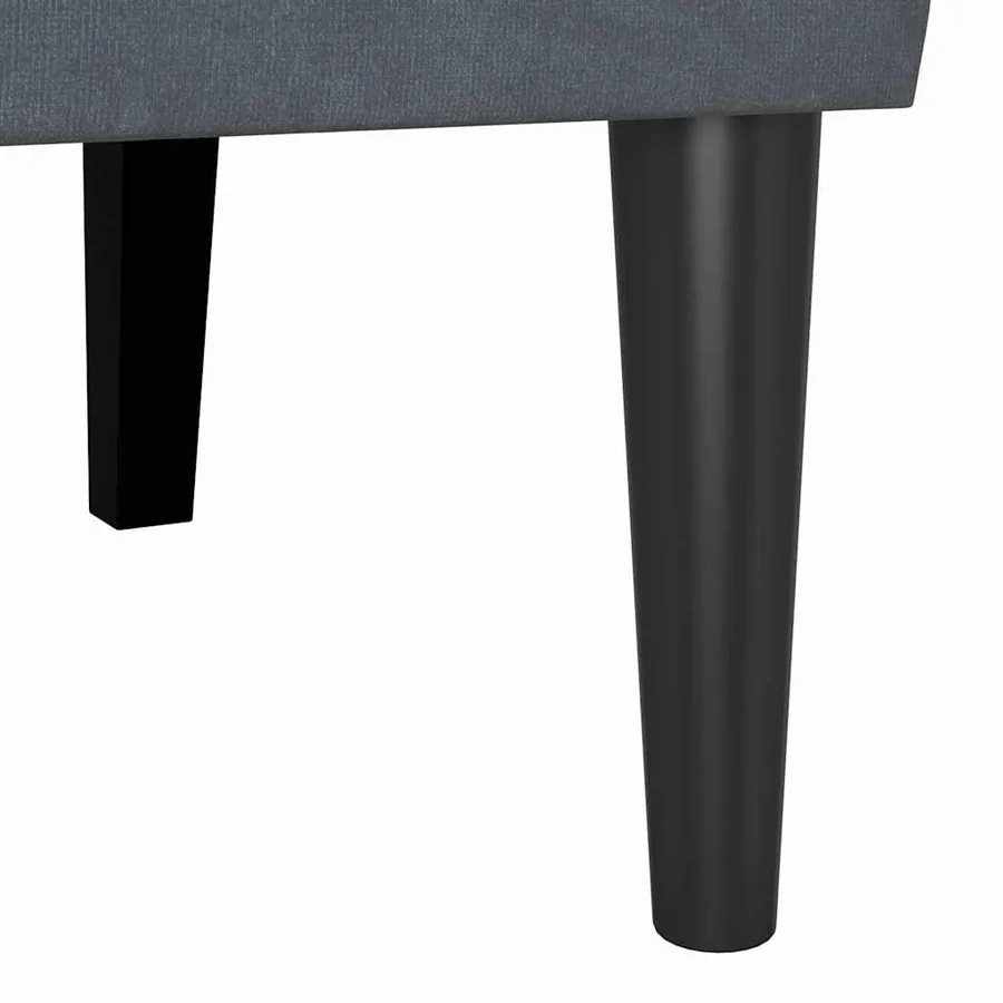 Banc Chesterfield Gris foncé 112 x 65,5 x 75 cm Velours - 9