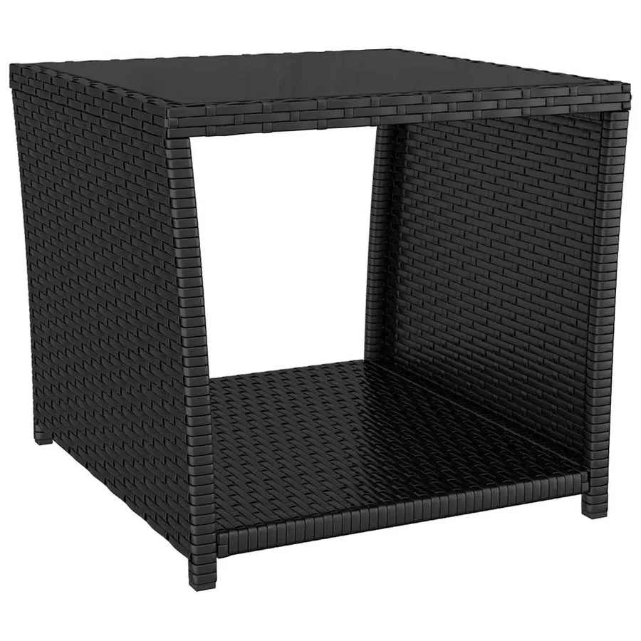 Ensemble à manger de jardin avec coussins 3 pcs Noir - 3